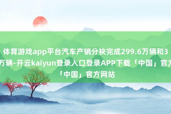体育游戏app平台汽车产销分袂完成299.6万辆和305.3万辆-开云kaiyun登录入口登录APP下载「中国」官方网站