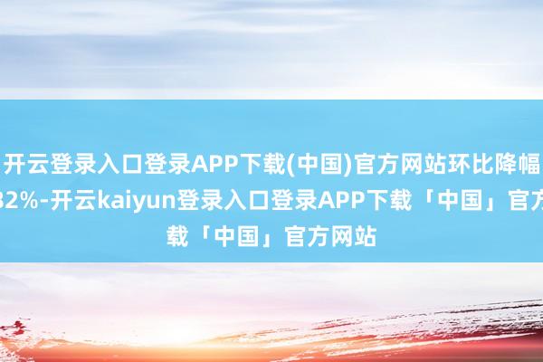 开云登录入口登录APP下载(中国)官方网站环比降幅为6.82%-开云kaiyun登录入口登录APP下载「中国」官方网站